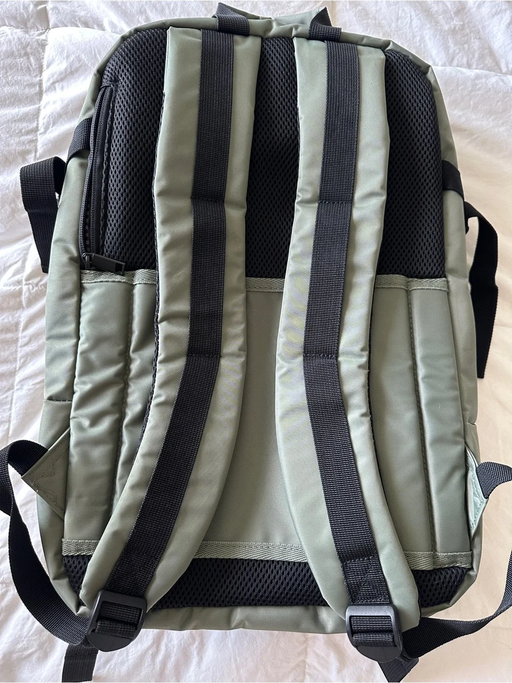 DUCHAMP London Expandable Carry On Travel Backpack suitcase USB in THYME